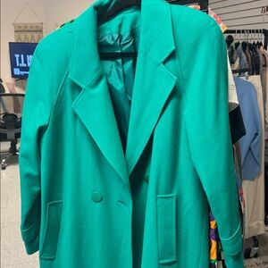 Vtg Green Maxi Coat